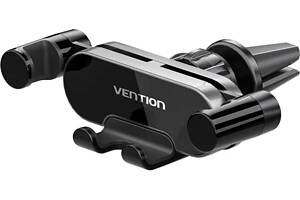 Автотримач для телефону Vention One Touch Clamping Car Phone Mount With Suction Cup Black Square Type (KCVB0)