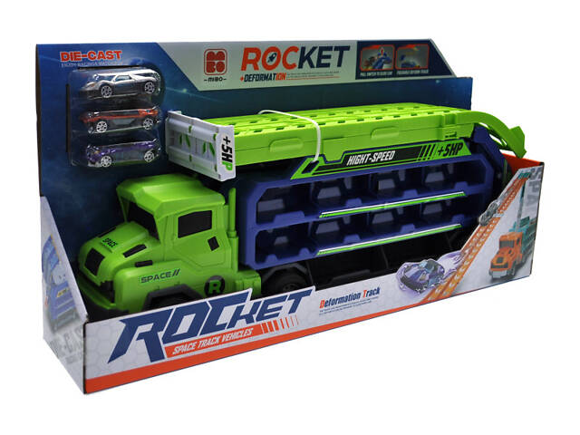 Автовоз з машинками та гірками в коробці CY-2228 паркінг - Фото 1