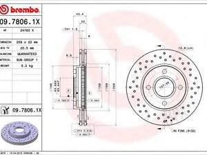 Автозапчасть BREMBO 0978061X на FORD FIESTA Mk IV (JA_, JB_)