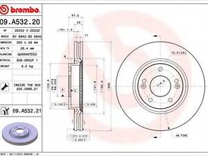 Автозапчастина BREMBO 09A53221 на HYUNDAI ELANTRA GT (GD)