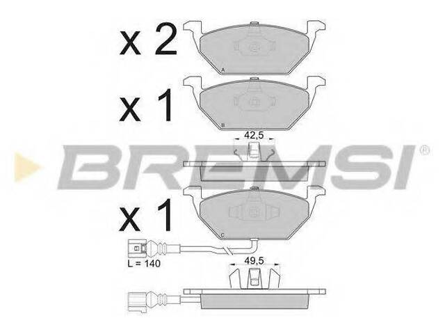 Автозапчасть BREMSI BP2848 на AUDI A3 (8L1)