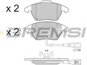 Автозапчасти BREMSI BP3103 на VW PASSAT (362)