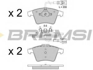 Автозапчасти BREMSI BP3508 на VW KOMBI/CARAVELLE V автобус (7HB, 7HJ, 7EB, 7EJ, 7EF)