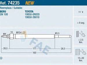 Автозапчастина FAE 74235 на TOYOTA COROLLA Verso (ZER_, ZZE12_, R1_)