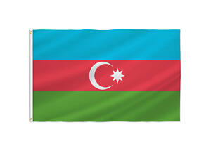 Азербайджанський прапор 150х90 см з поліестеру RESTEQ — офіційний державний символ