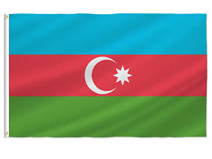 Азербайджанський прапор 150х90 см з поліестеру RESTEQ — офіційний державний символ