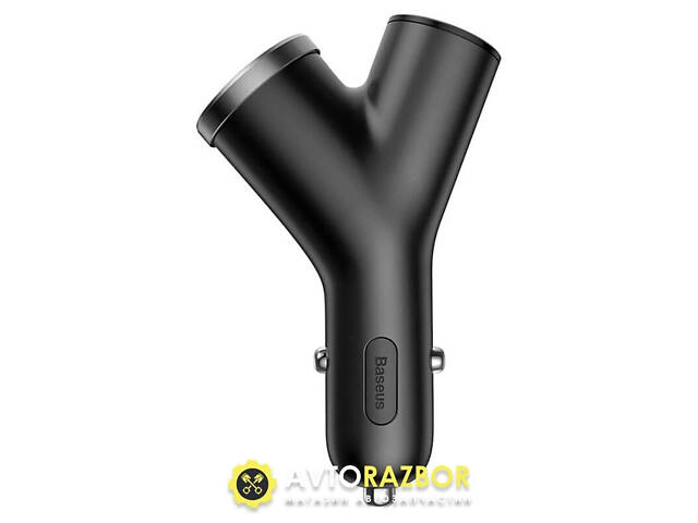 ОЗУ Baseus Y type dual USB+cigarette lighter extended car charger 3.1 A Black