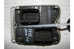 Б/у блок управления двигателем Opel Corsa B/Corsa C 1.0i 3ц 12кл X10XE 1996-2003, 90532609, BOSCH 02 -арт№17416-