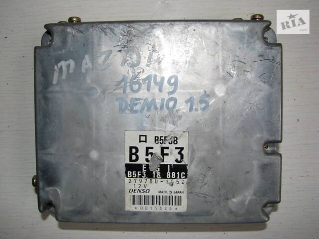 Б/у блок управления двигателем Mazda Demio 1.5, B5F3, B5F3B, B5F318881C, DENSO 279700-1552 -арт№16149-