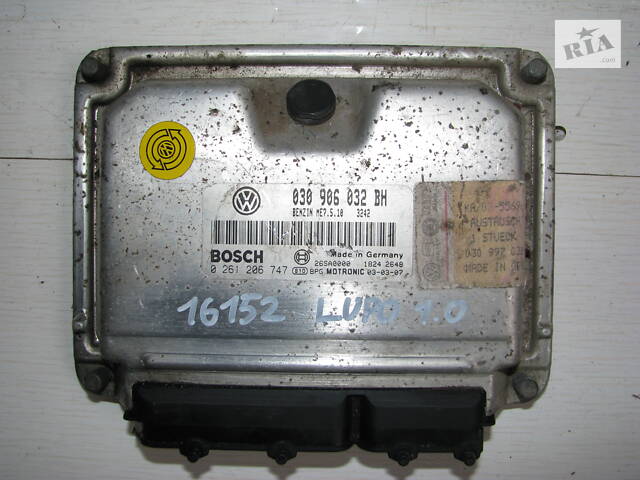 Б/у блок управления двигателем Volkswagen Lupo 1.0 ANV 1999-2003, 030906032BH, 030997032BX, BOSCH 02 -арт№16152-