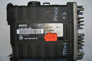 Б/у блок управления двигателем Volkswagen Polo II 1.3 AAV 1991-1993, 030906026B, BOSCH 0261200259 -арт№15109-