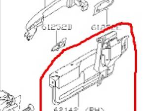 Б/У Кронштейн ручки дверной задний левый Subaru Tribeca 62142XA03A