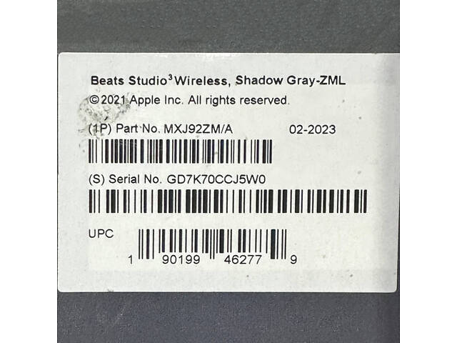 Б/У Наушники Beats by Dre Studio 3 Wireless Over-Ear Shadow Gray оригинальные полноразмерные Bluetooth наушники в хороше - Фото 10