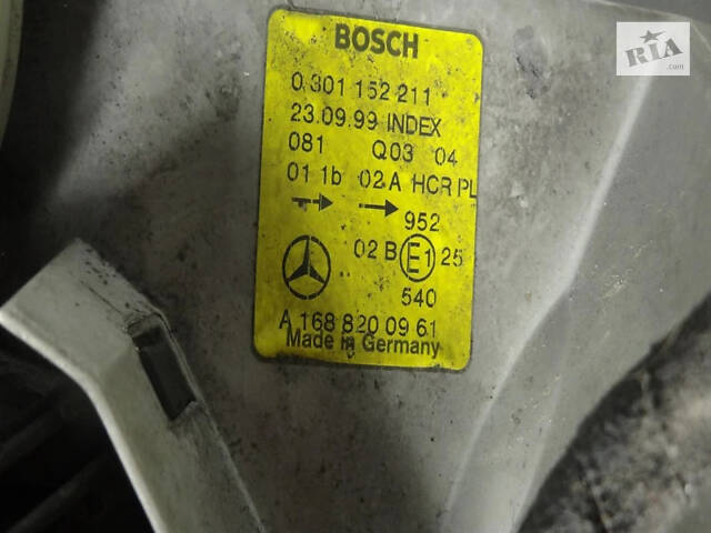 Б/в Фара передня ліва на Mercedes-Benz A-Class 1997-2004 - Фото 4