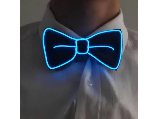 Метелик RESTEQ зі світлодіодним підсвічуванням синій — світловий LED метелик для вечірок, свят і виступів - Фото 1