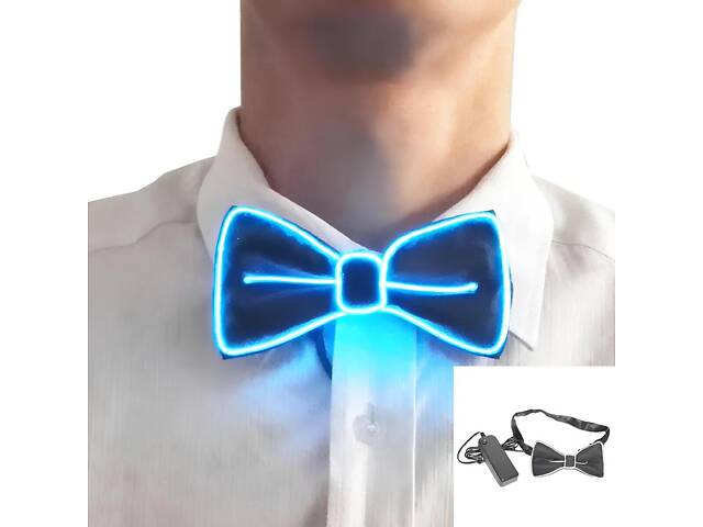 Метелик RESTEQ зі світлодіодним підсвічуванням синій — світловий LED метелик для вечірок, свят і виступів - Фото 2