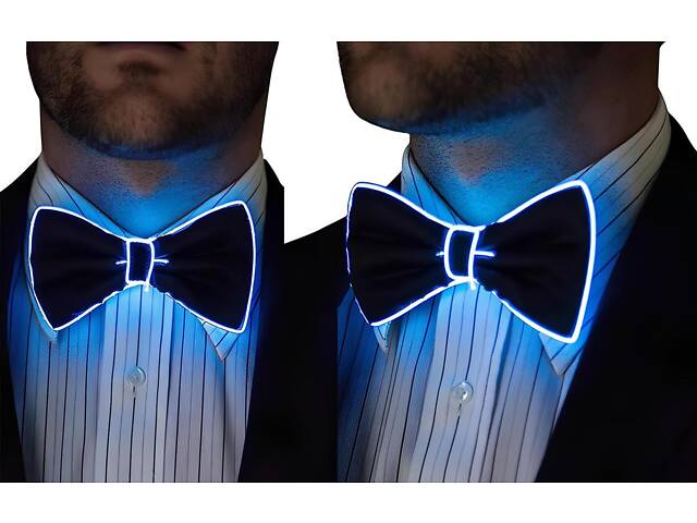 Метелик RESTEQ зі світлодіодним підсвічуванням синій — світловий LED метелик для вечірок, свят і виступів - Фото 3