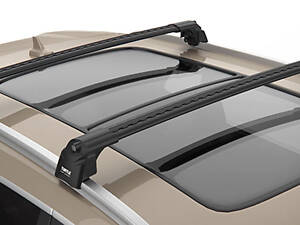 Багажник на крышу Fiat Tipo 2016- на интегрированные рейлинги черный Turtle Can Otomotiv