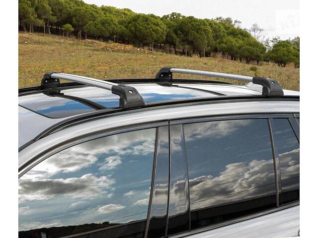 Багажник на крышу Peugeot 3008 2016- серый на интегрированные рейлинги Erkul