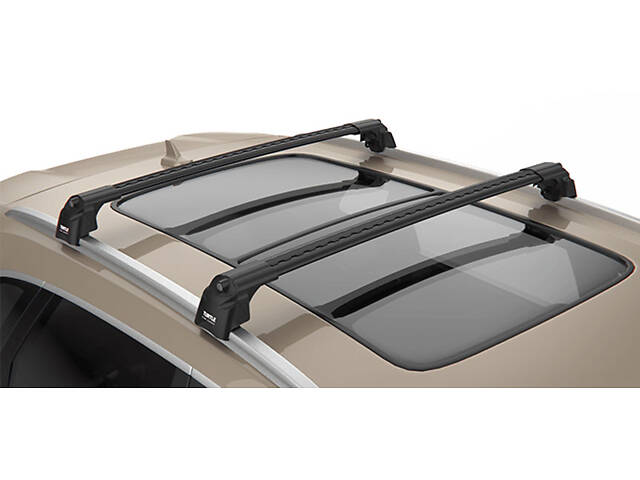 Багажник на крышу Peugeot 508 2011- на интегрированные рейлинги черный Turtle Can Otomotiv