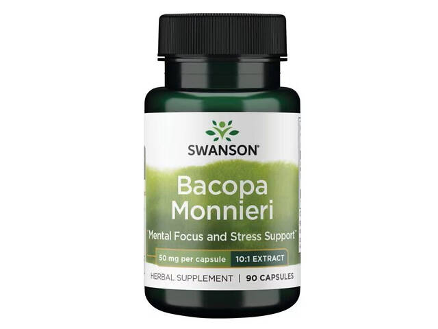 Бакопа Монье Swanson Bacopa Monnieri 10:1 Extract 50 mg 90 caps - Фото 1