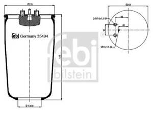 Баллон пневматической рессоры FEBI BILSTEIN