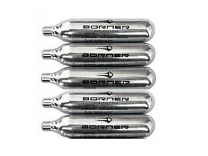 Балончики (5 шт.) для пневматики Borner/ балончики CO2 для пневматичного пістолета, для пневмату (12 г) ms