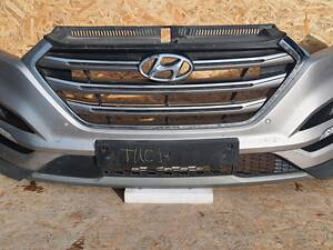 Передній бампер в зборі Hyundai Tucson (хендай туксон) 2015-2020 парктроніки все оригінал.