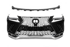 Бампер с решеткой в рестайлинг дизайне для Lexus NX 2014-2021 гг