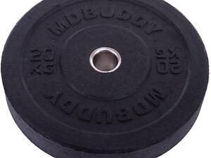 Бамперные диски для кроссфита Zelart TA-2676-20 20кг Черный