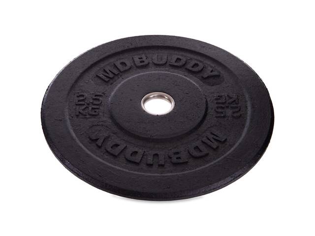 Бамперные диски для кроссфита Zelart TA-2676-2_5 2,5кг Черный - Фото 1