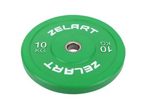 Бамперные диски Zelart TA-7797-10 50.6 10 кг Зеленый