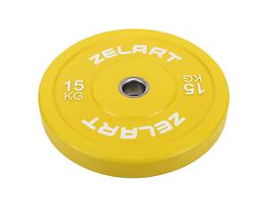 Бамперные диски Zelart TA-7797-15 50.6 15 кг Желтый