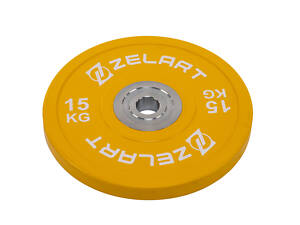 Бамперные диски Zelart TA-7798-15 50.6 15 кг Желтый