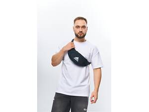 Бананка Adidas 1000d чорна, біле лого