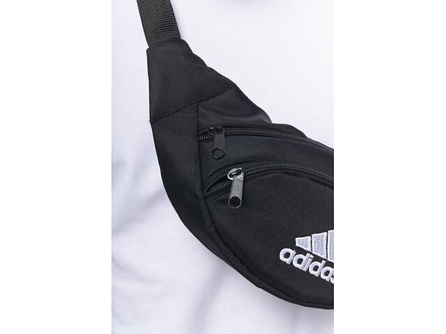 Бананка Adidas 1000d черная, белое лого. - Фото 3