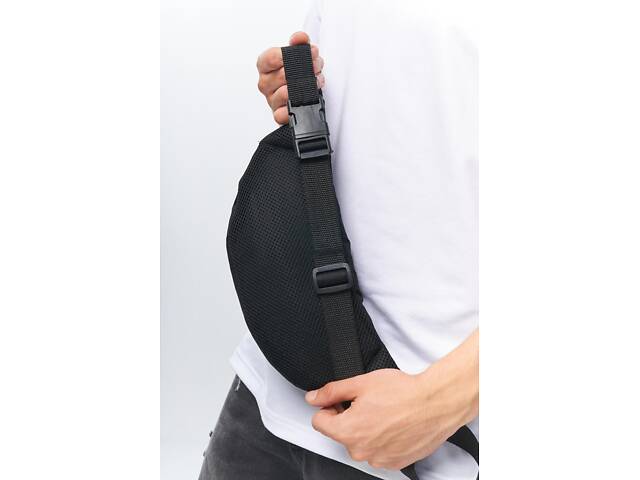 Бананка Adidas 1000d черная, белое лого. - Фото 4