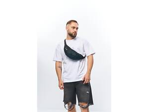 Бананка Adidas 1000d чорна, чорне лого