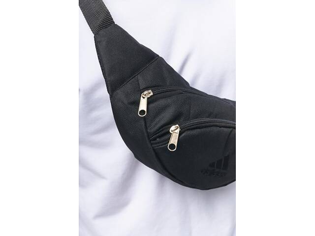 Бананка Adidas 1000d черная, черной логотип. - Фото 6