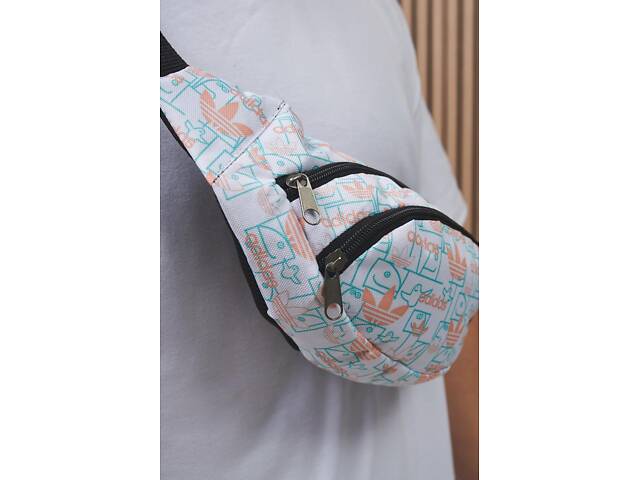 Бананка Adidas біла - Фото 4