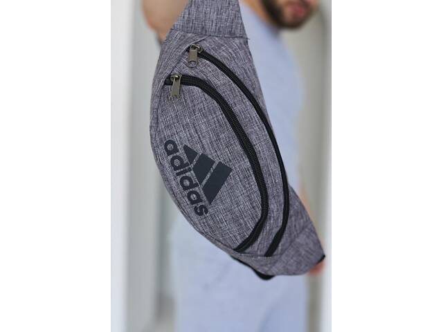 Бананка Adidas сірий меланж - Фото 2