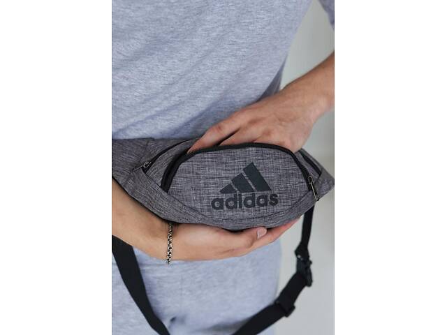 Бананка Adidas сірий меланж - Фото 3