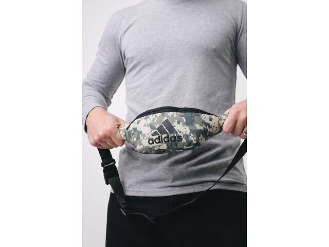 Бананка Adidas сірий піксель - Фото 1