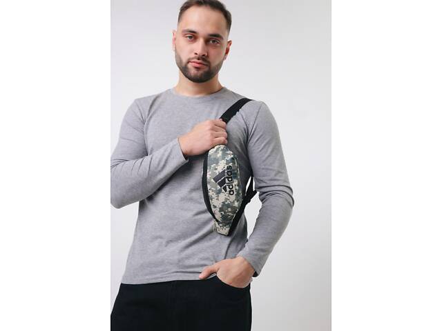 Бананка Adidas сірий піксель - Фото 3