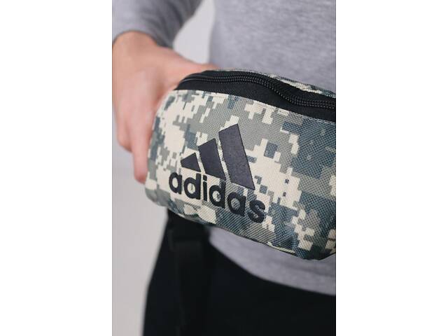 Бананка Adidas сірий піксель - Фото 5