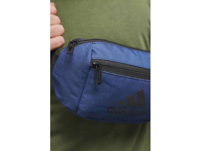 Бананка Adidas синя, чорне лого - Фото 3