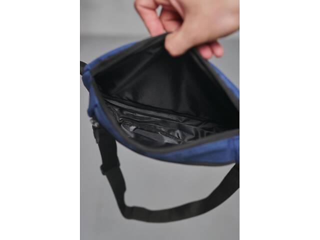 Бананка Adidas синя, чорне лого - Фото 5