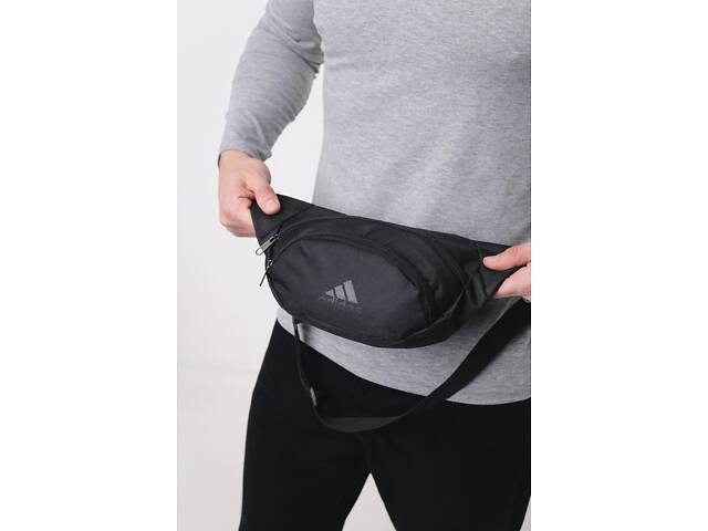 Бананка чорна adidas (маленька накатка) - Фото 1