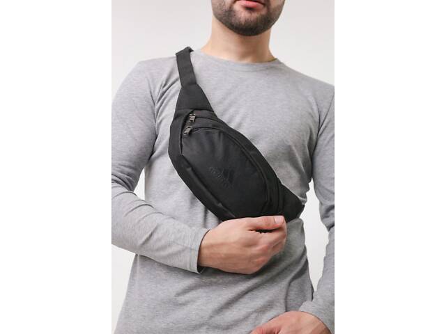 Бананка чорна adidas (маленька накатка) - Фото 5