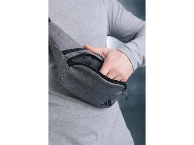 Бананка сірий меланж Adidas (накатка) - Фото 3